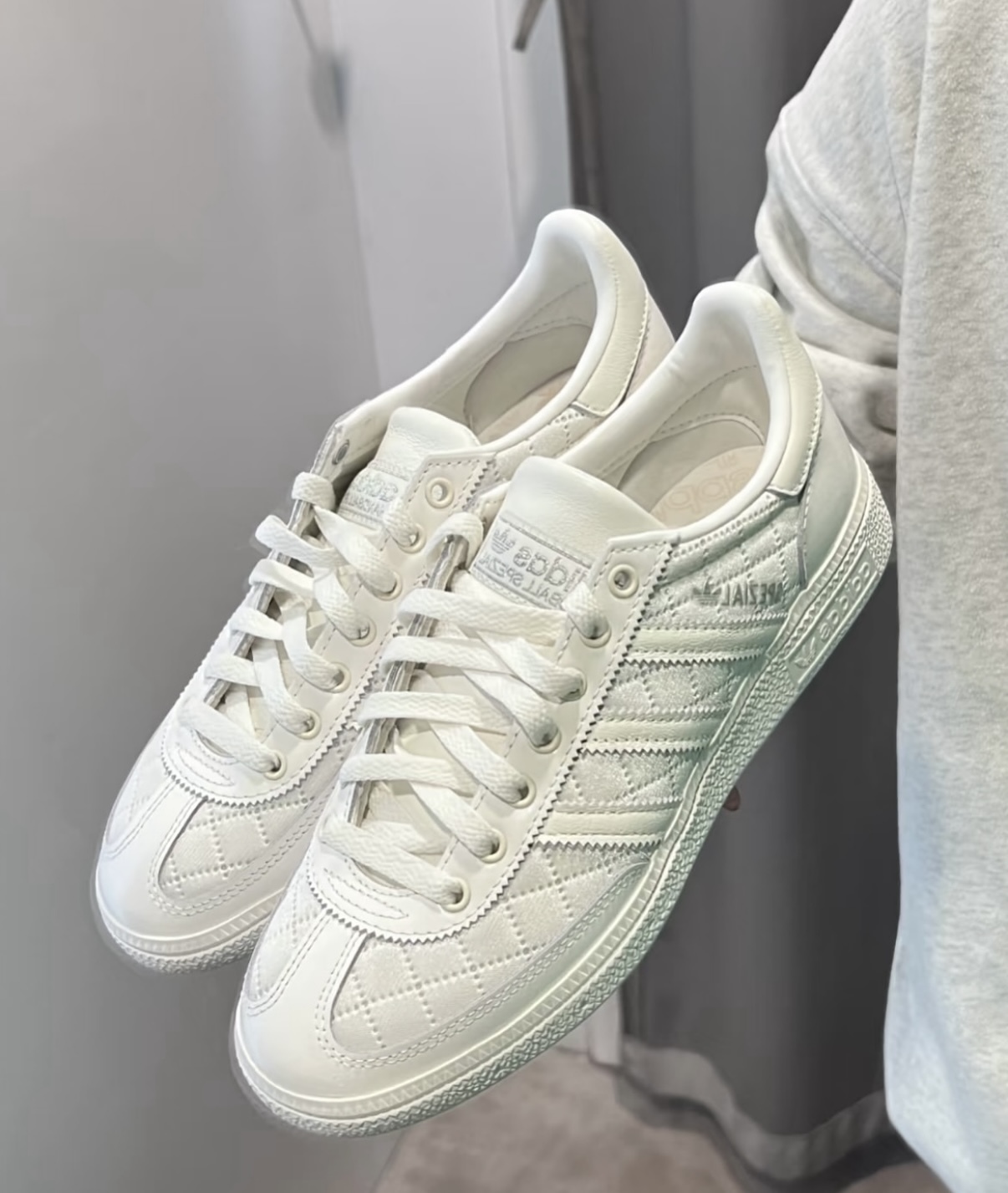 Adidas Originals Handball Spezial 純白小香風 菱格紋 皮革 復古 德訓鞋 KJ0854/預購