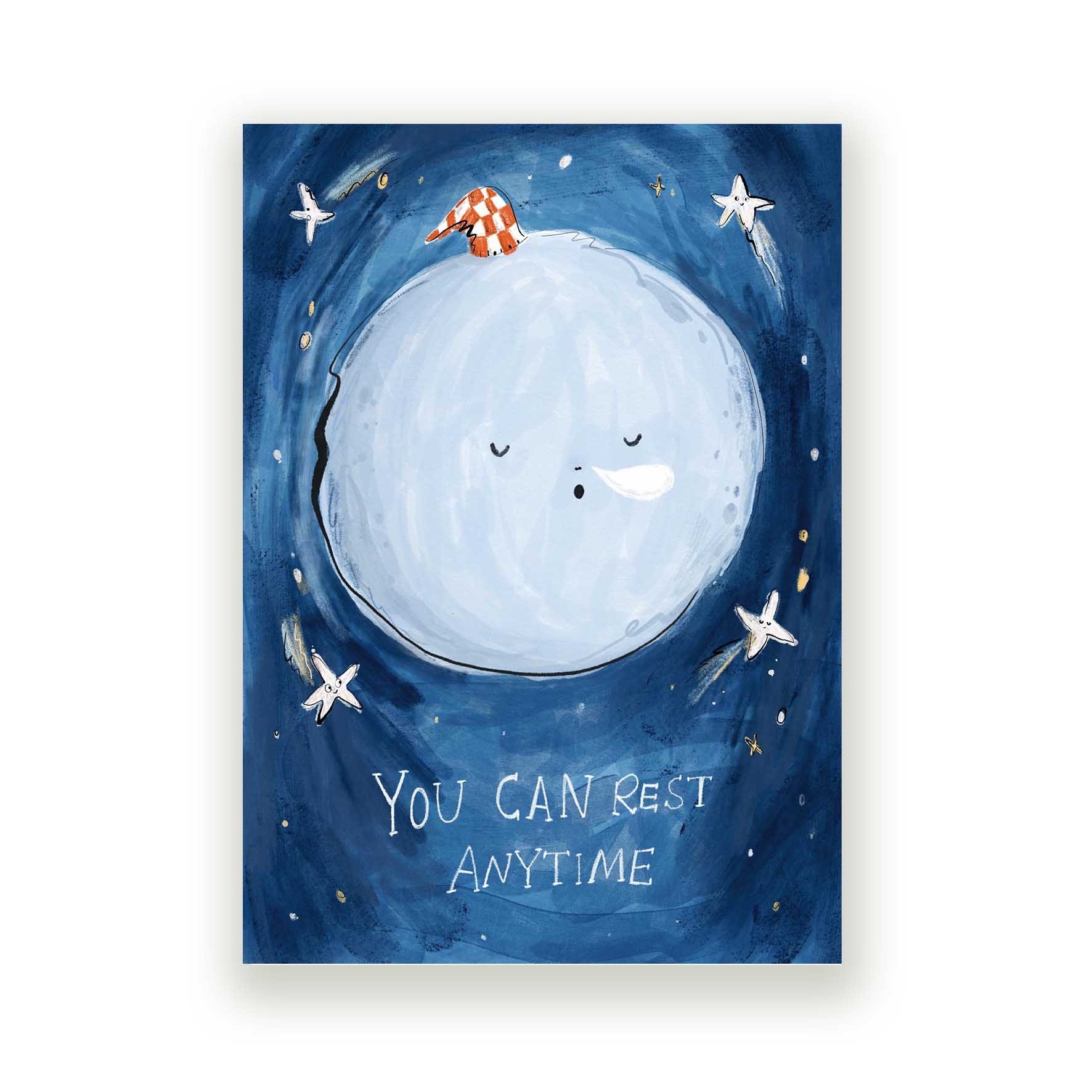 月亮：你可以隨時休息 明信片｜SEVERUS LIAN 里恩太太