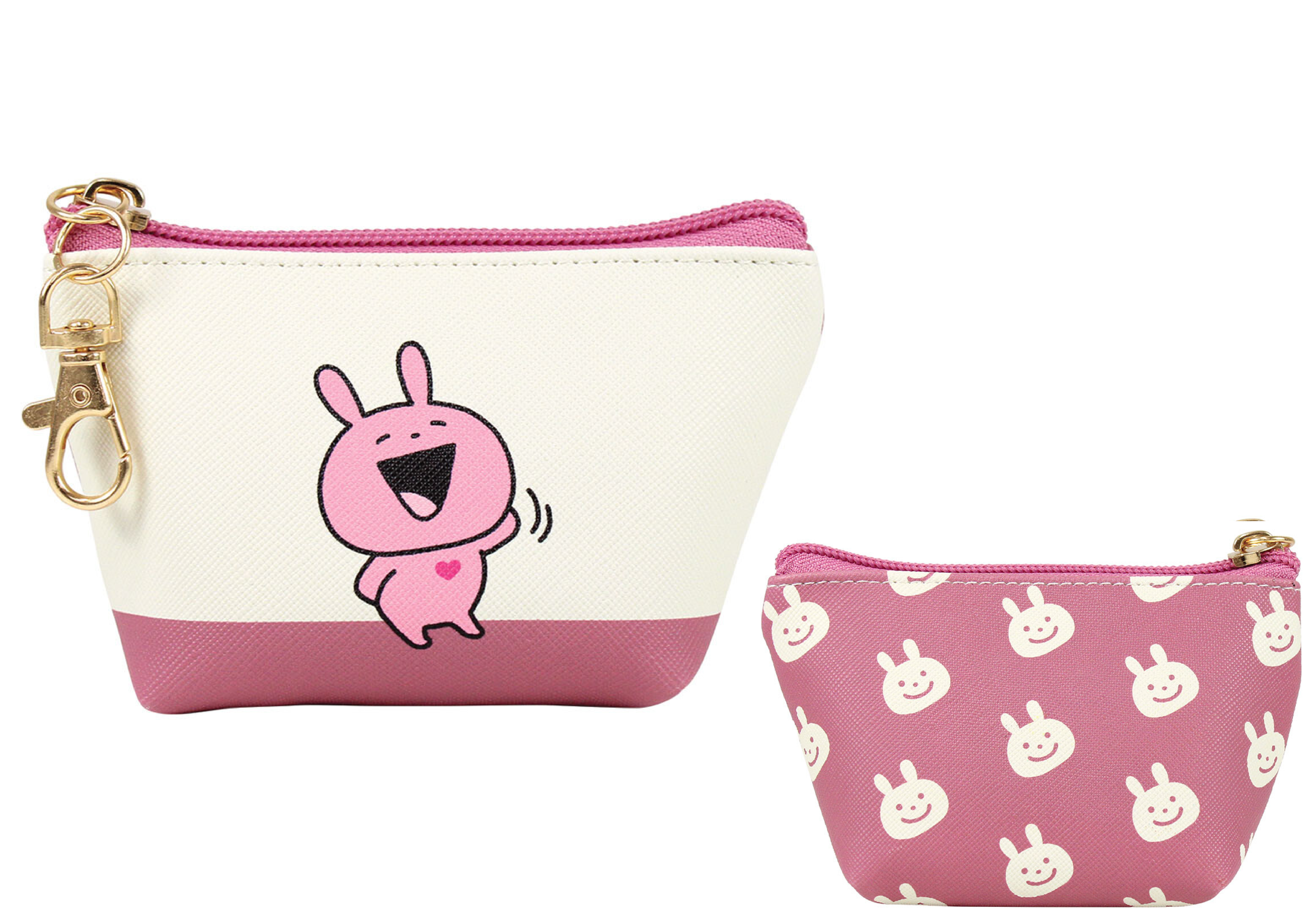 西村裕二雙面兔兔可掛式收納小包