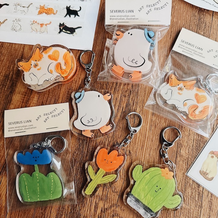 滴膠 壓克力鑰匙圈們｜SEVERUS LIAN 里恩太太