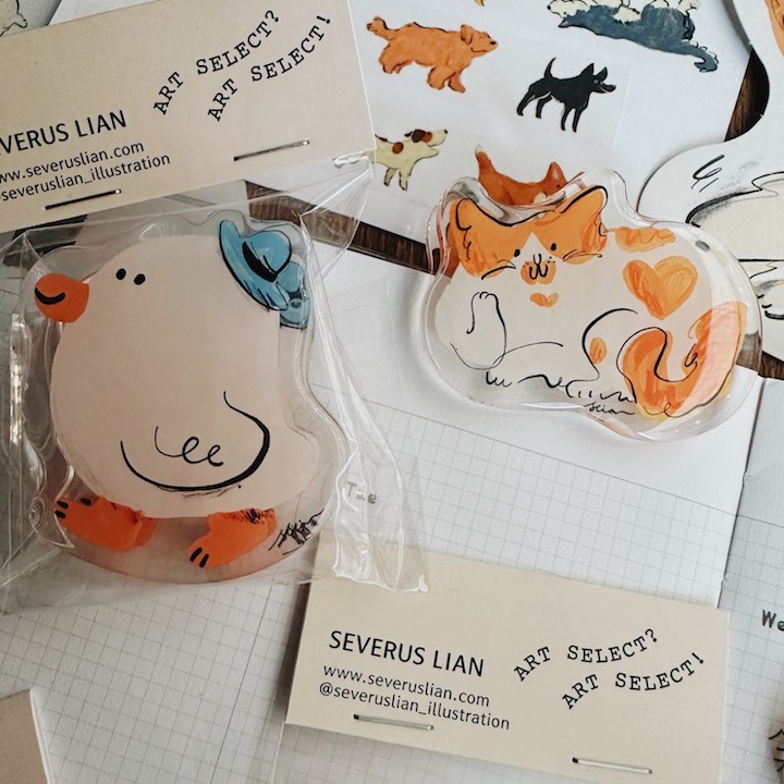 滴膠 壓克力夾 萬用夾（兩款）｜SEVERUS LIAN 里恩太太