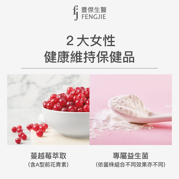 ２大女性私密健康維持保健品、蔓越莓萃取、私密益生菌