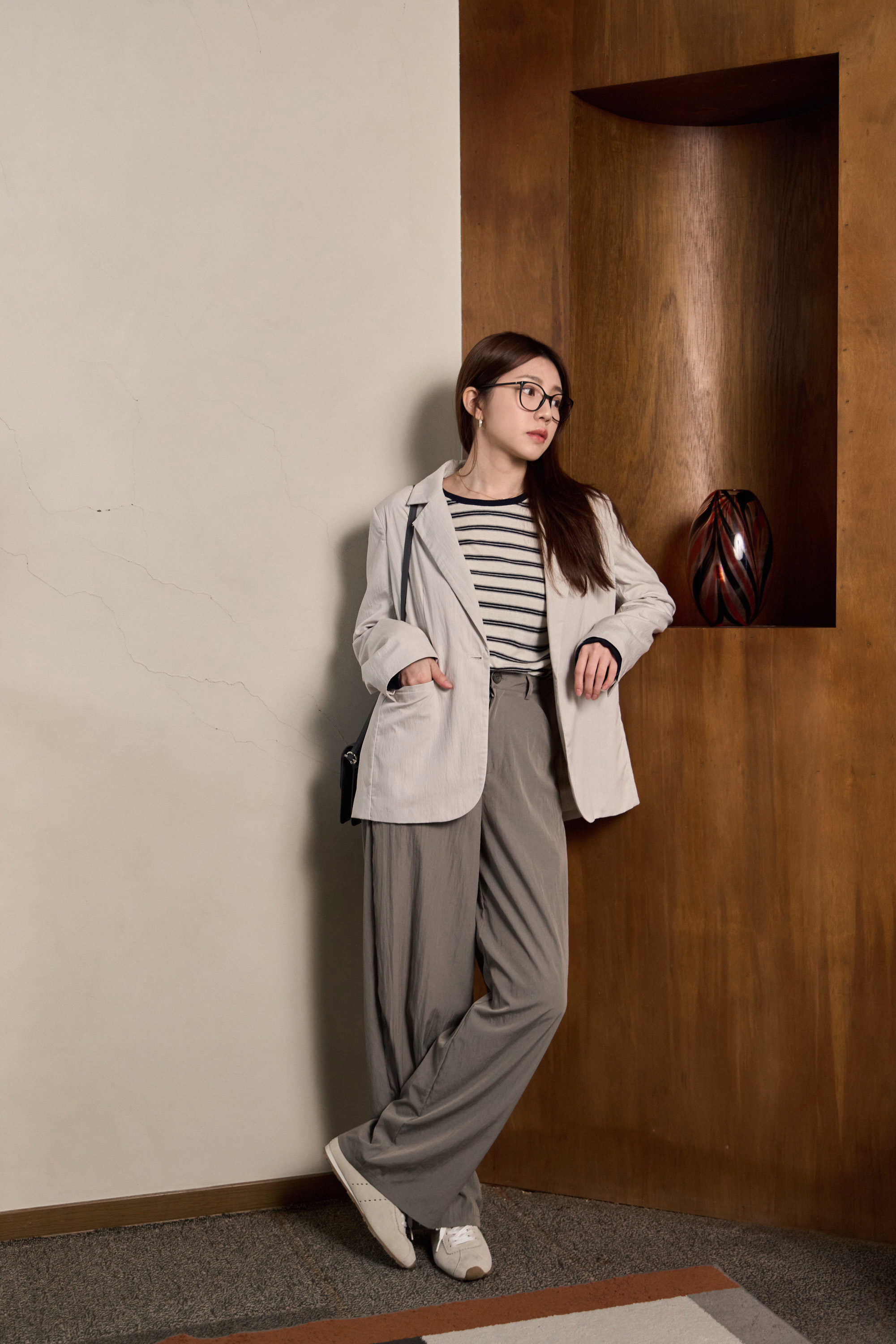 Gmade/無痕修肉！直臀抗皺西裝長褲-犀牛灰