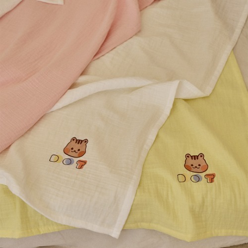 25S/S DTD果凍人物遊戲園地系列-3重棉紗輕薄蓋毯