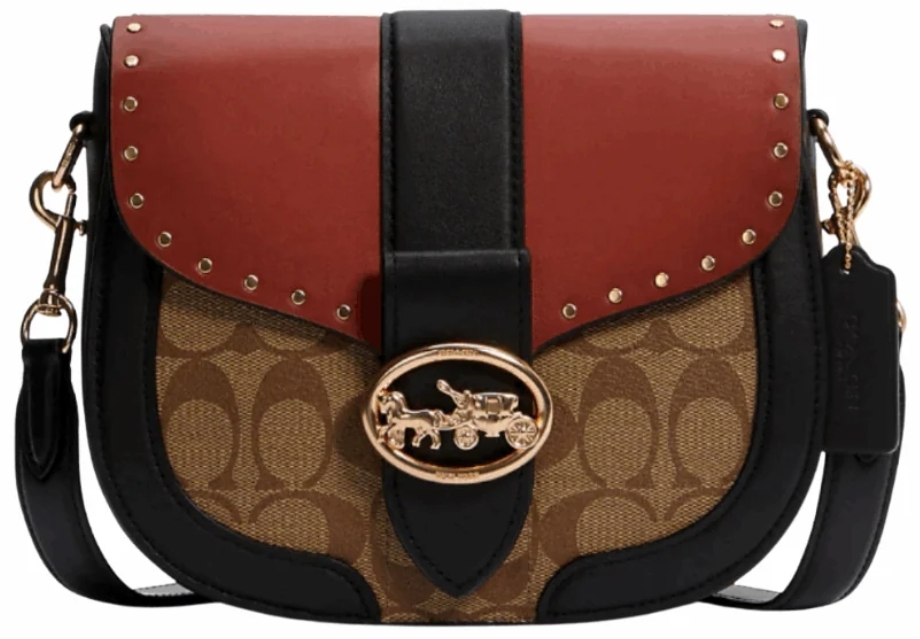 [S] COACH C3593 SIG CB RIV GRGIE SDL,IM/KHAKI/TERRACOTTA MULTI, 195031187759 (SCO1083)