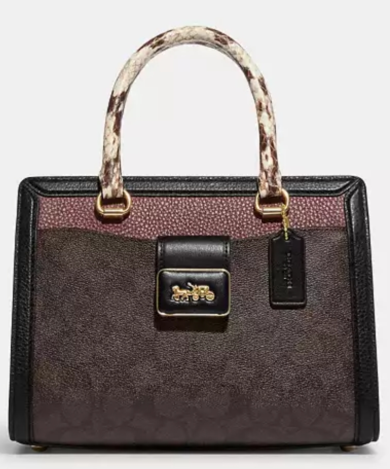 [S] COACH CD701 SIGNATURE SK BK GRACE CY,IM/BROWN BLACK MULTI, 195031678011 (SCO1074)