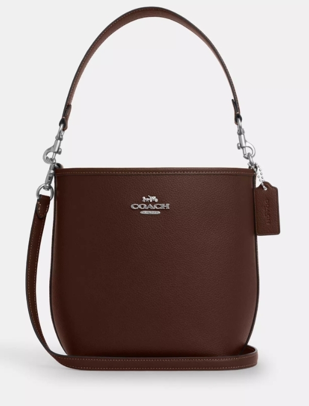 [S] COACH CT801 LTH CITY BUCKET,SV/MAPLE, 196395542048 (SCO1069)