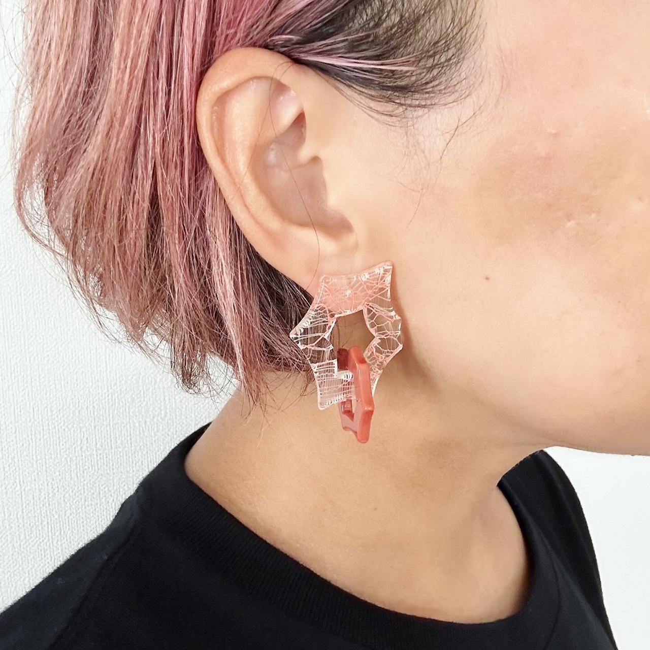 [4ma4ma] 電光耳環 | 耳夾 | NO.24