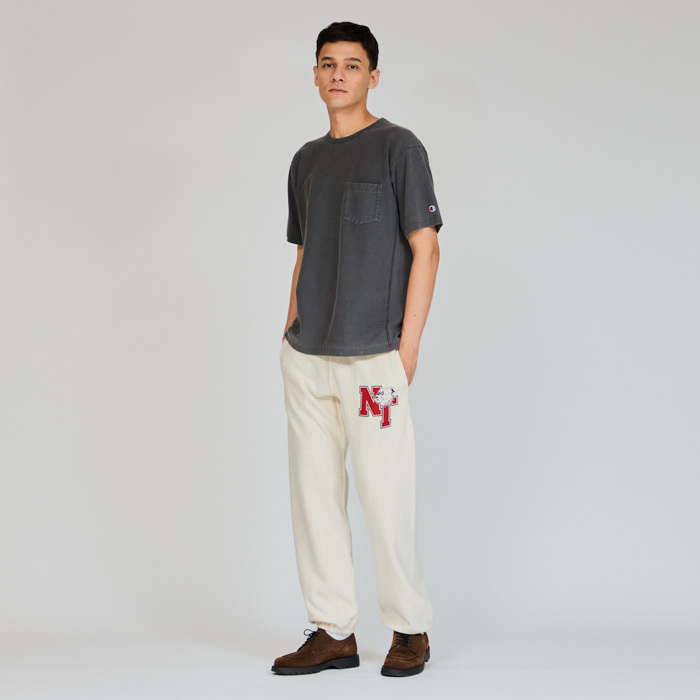 男款-REVERSE WEAVE®系列9.4oz 厚磅 口袋 短袖 T恤-碳黑（C3-B305-055）