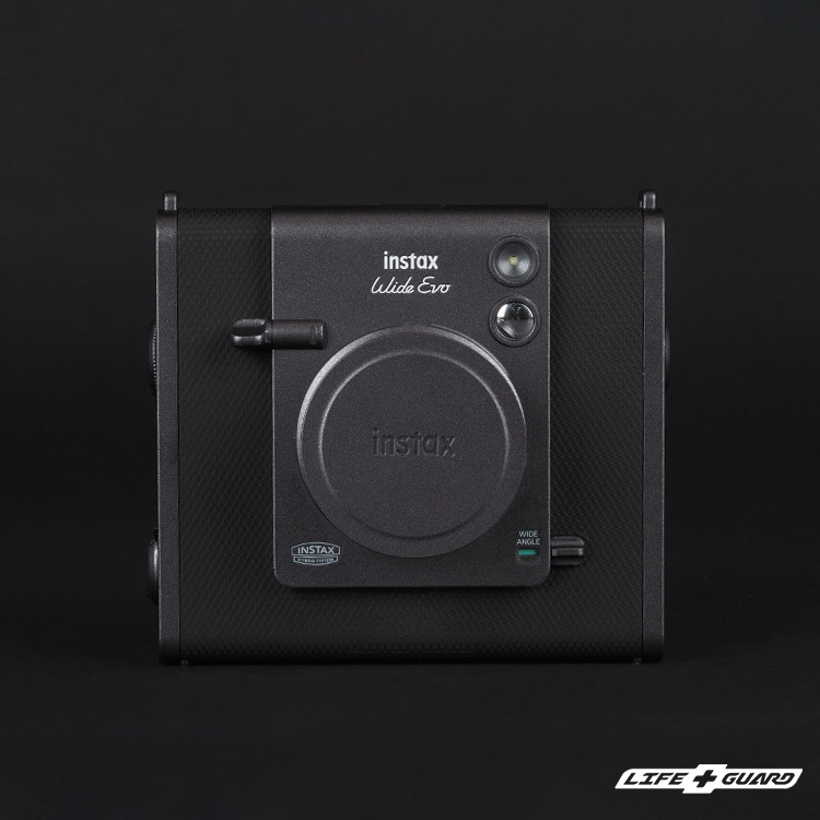 LIFE+GUARD 相機貼膜安裝示意，適用 FUJIFILM instax Wide Evo