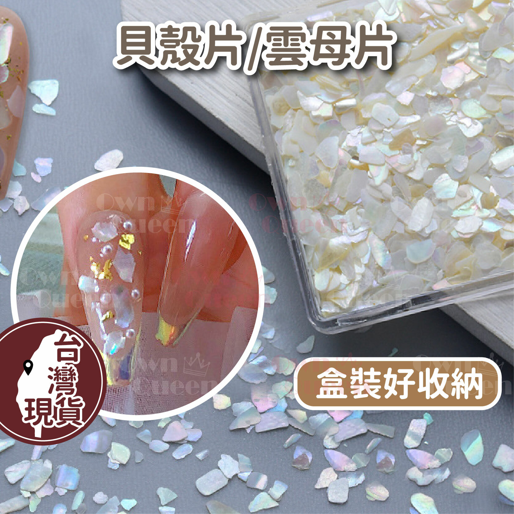 美甲飾品-貝殼片/雲母片