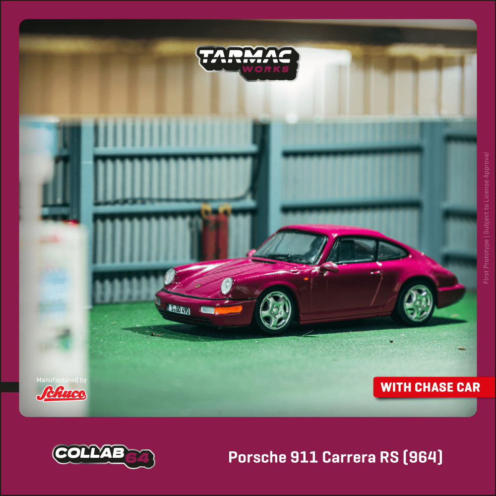 [預訂] Tarmac Works Porsche 911 964 RS Ruby Star