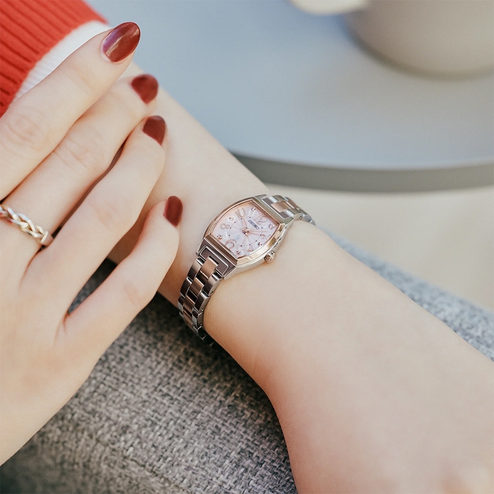 萬年鐘錶 - SEIKO  LUKIA系列 30周年限量鑽石半玫瑰金女錶 SSWA012J / 4N30-00X0P  錶徑21MM