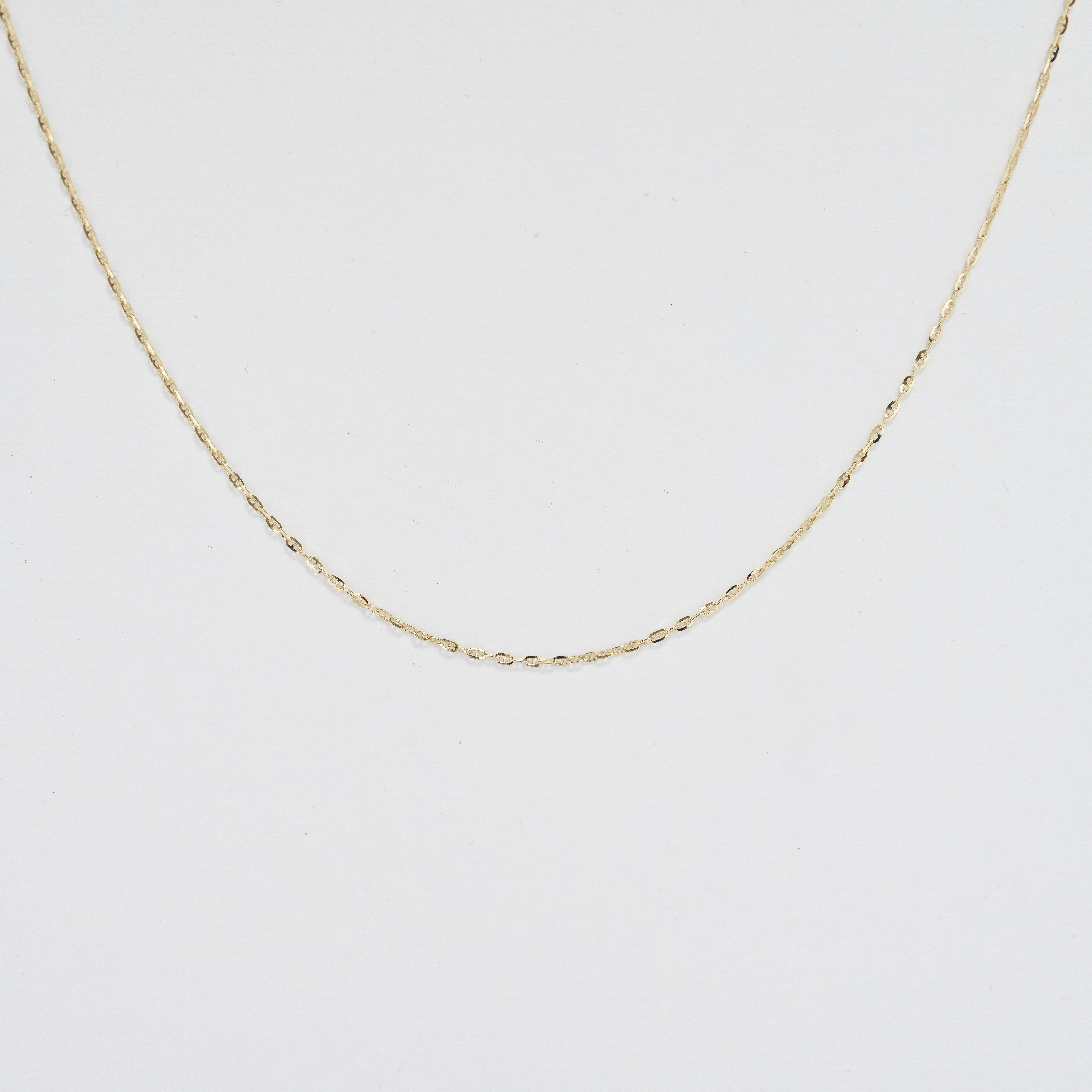 18k Yellow Gold Mini Pig Nose chain necklace