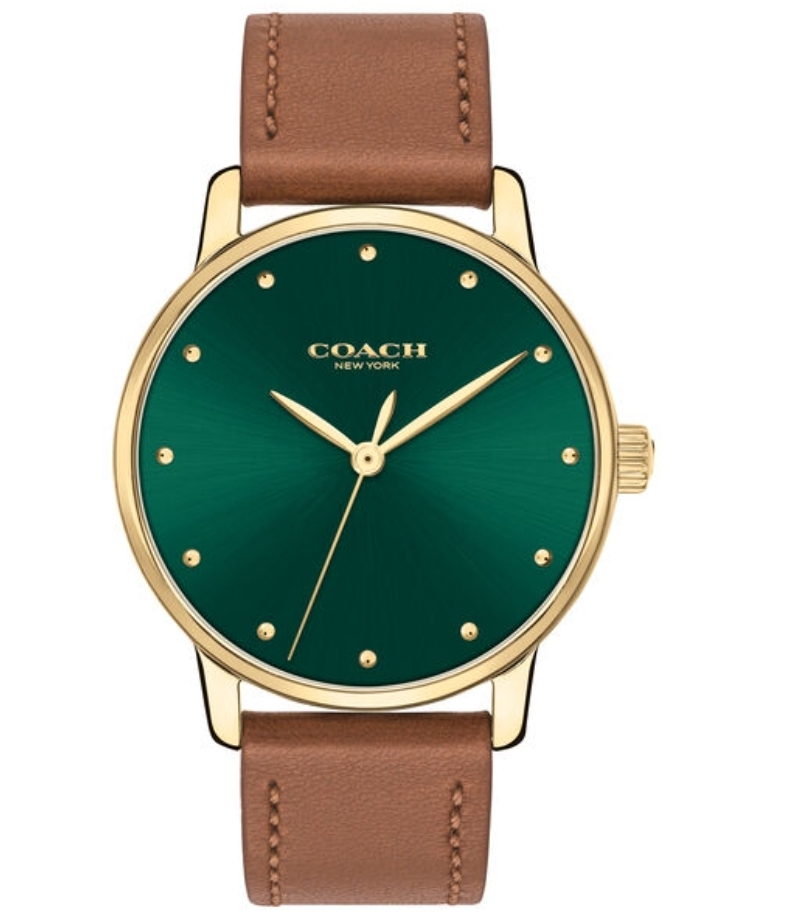 [S] LUXURY WATCH COACH 14503583 GRAND STAINLESS STEEL WOMEN'S WATCH 36MM,BROWN, 885997382892 (SZZ462)