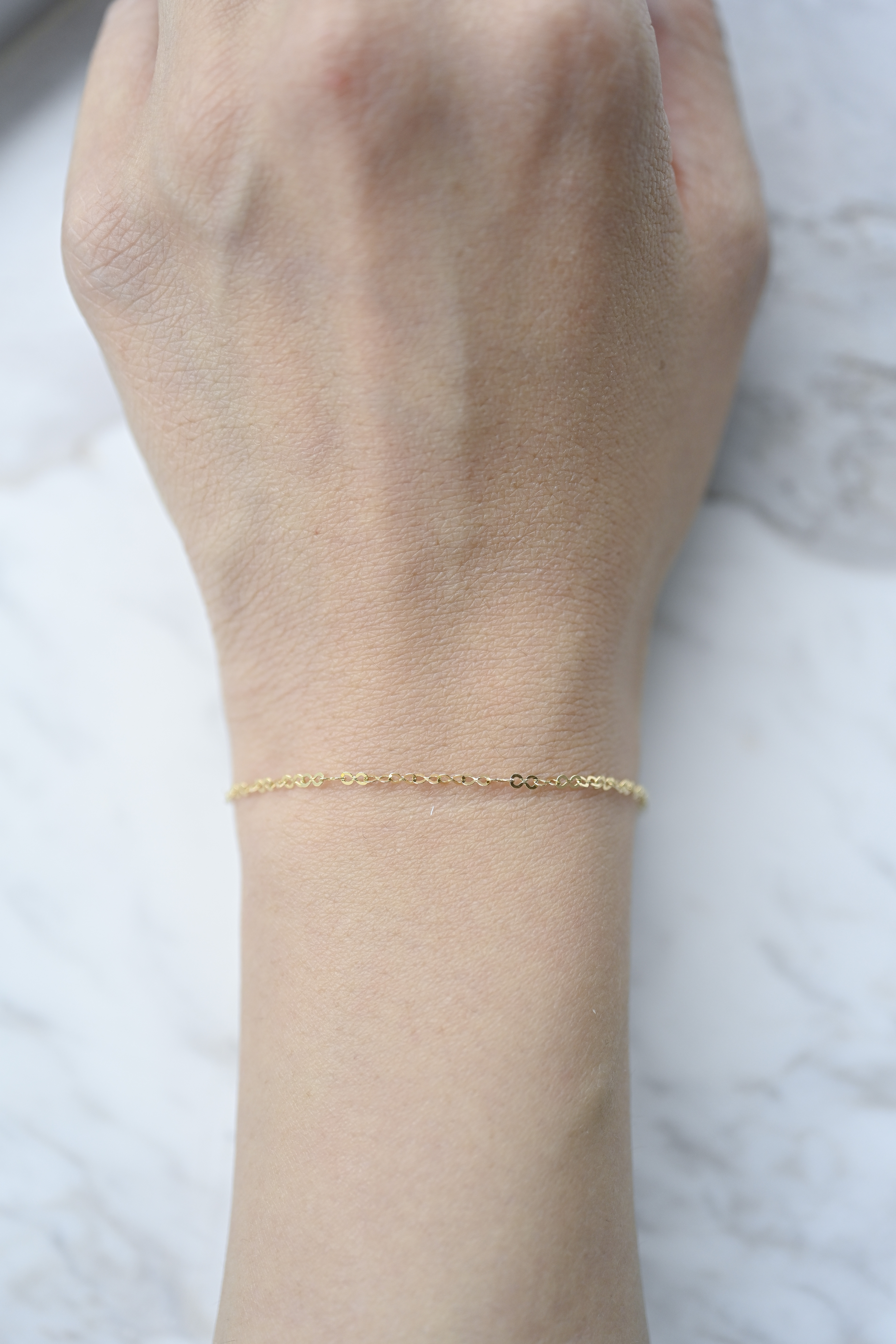 18k Yellow Gold Infinity Chain Bracelet