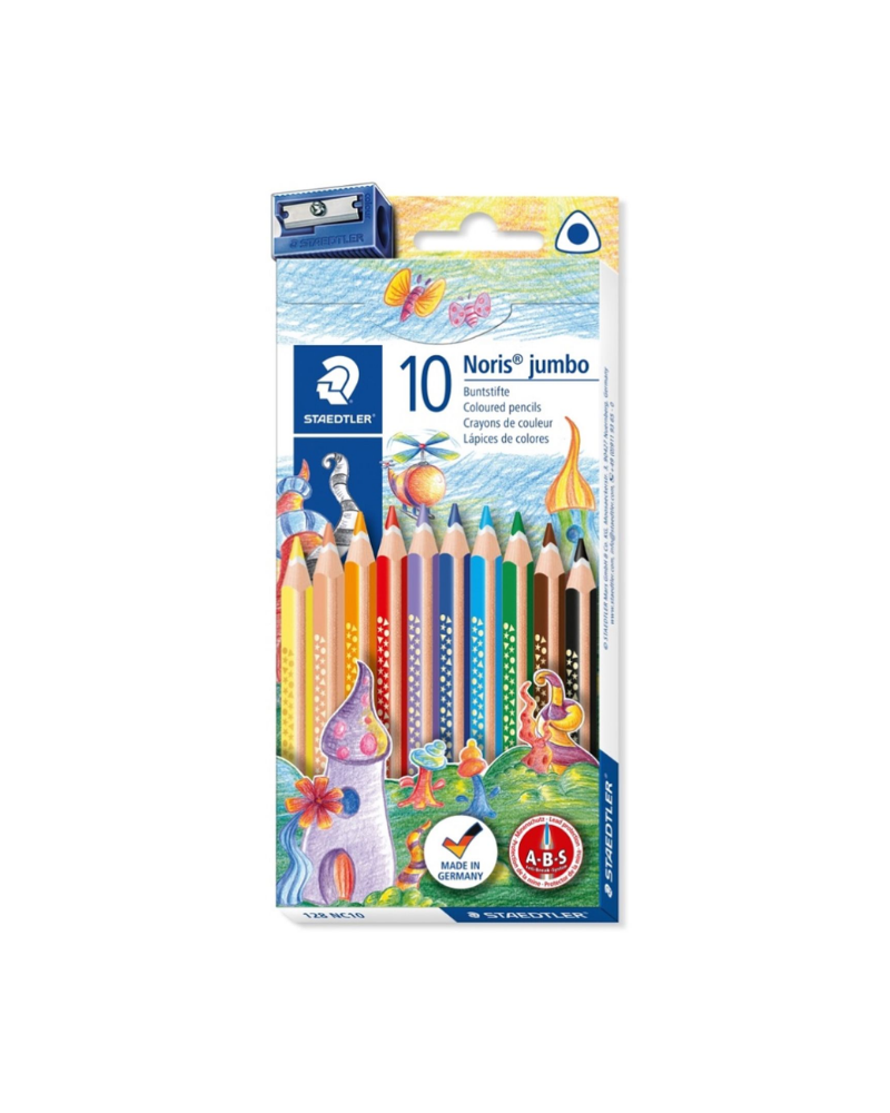 施德樓 Noris 三角形特粗木顏色筆 10色 4mm粗 (128 NC10)