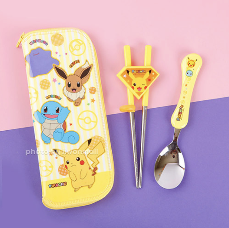 韓國 Pokemon 不鏽鋼餐具套裝
