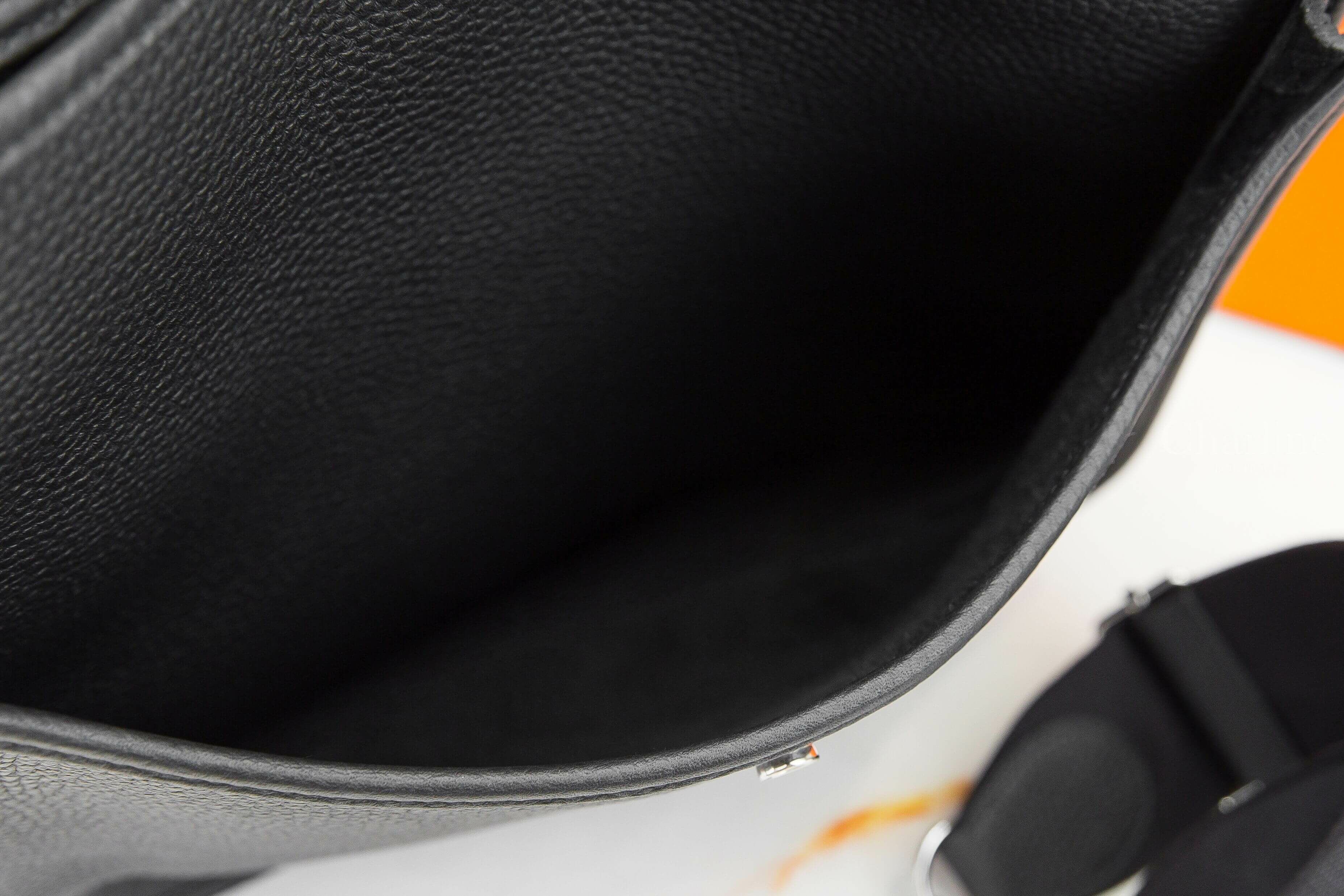 Hermès Evelyne 29cm 89 Noir Taurillon Clemence 黑色銀釦簍空洞洞肩背包-Charline Boutique 精品代購