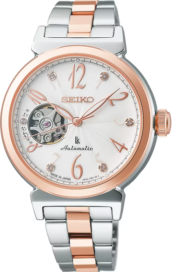 萬年鐘錶 - SEIKO 日本精工錶 LUKIA 系列 甜美氣質開芯視窗機械女錶  SSVM060J / 4R38-02N0KS  錶徑 34.6MM