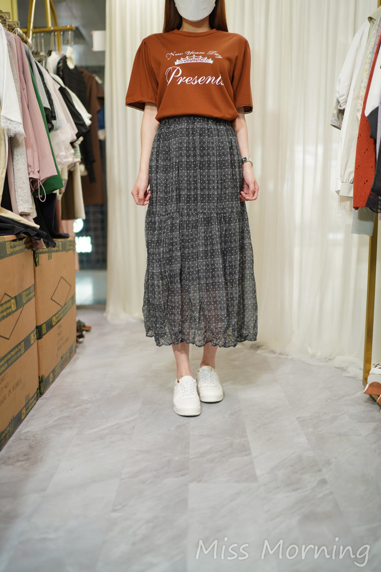 靚料棉質tee(14480)&唔揀人著波點雪紡裙(33907)