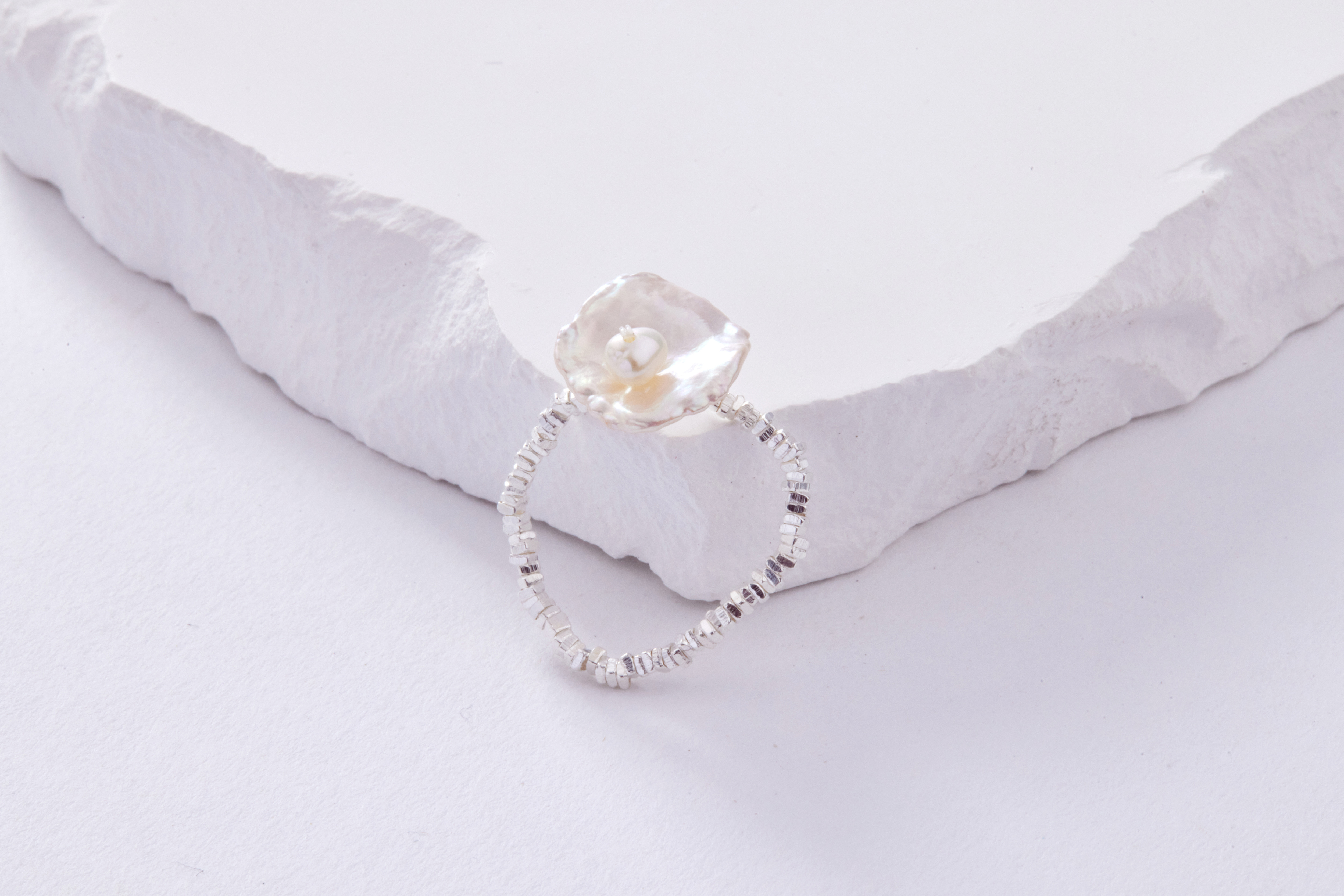 R1024 | 純銀巴洛克珍珠戒指