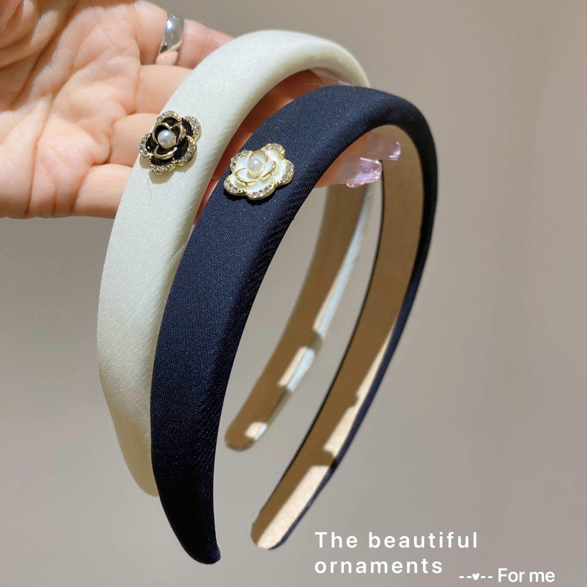 [2 FOR RM10] Elegant Velvet Camellia Headband