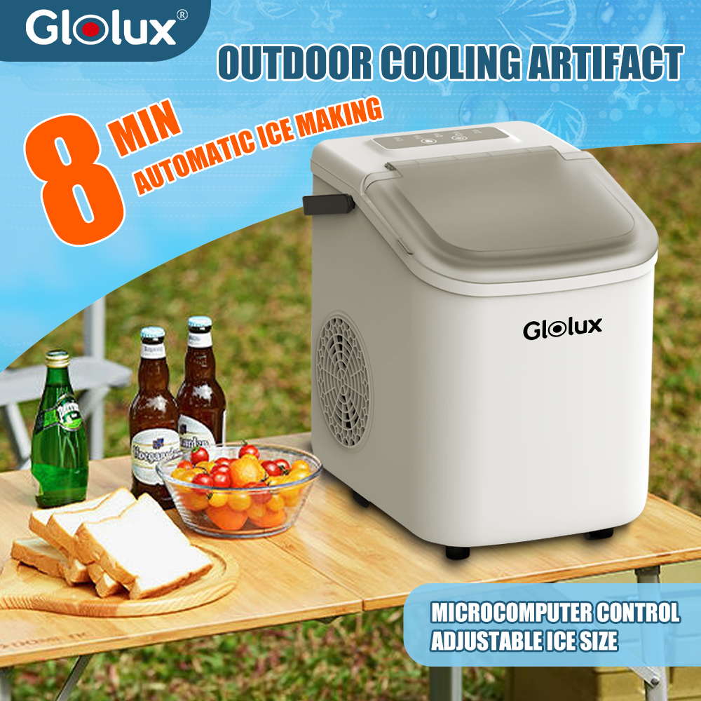 Glolux microcomputer fully automatic ice maker IMC-9IC (camping/outdoor/home)