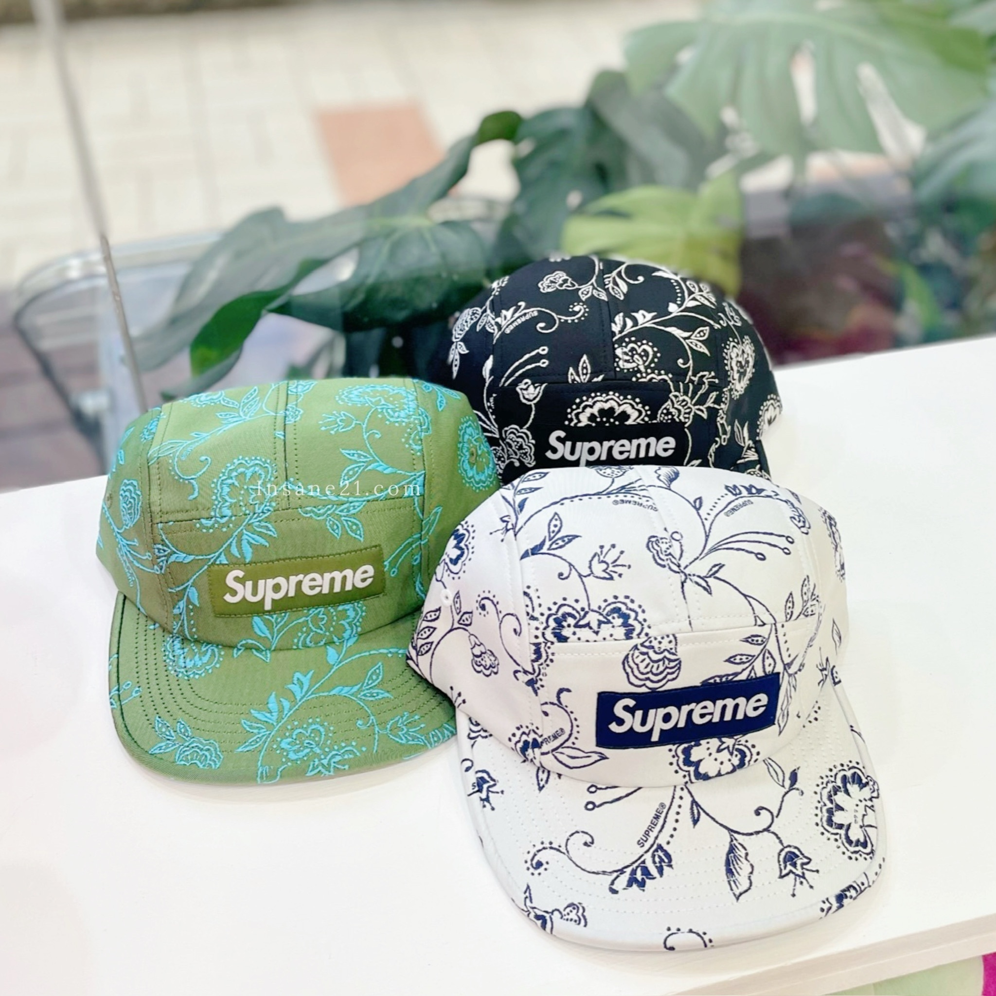 SUPREME 25SS WEEK 3 FLORAL JACQUARD CAMP CAP 刺繡花紋五分割帽