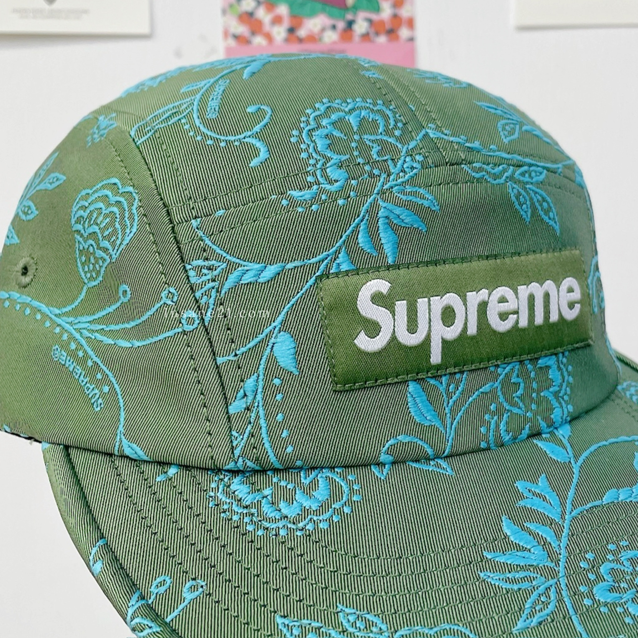 SUPREME 25SS WEEK 3 FLORAL JACQUARD CAMP CAP 刺繡花紋五分割帽