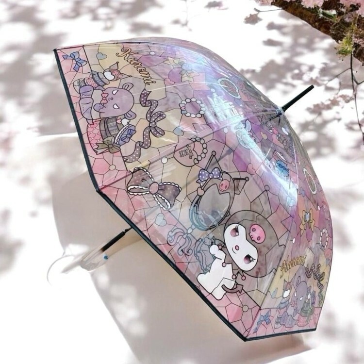 25023-KU Sanrio Kuromi 彩繪風玻璃畫雨傘 #JP-JP25-32489