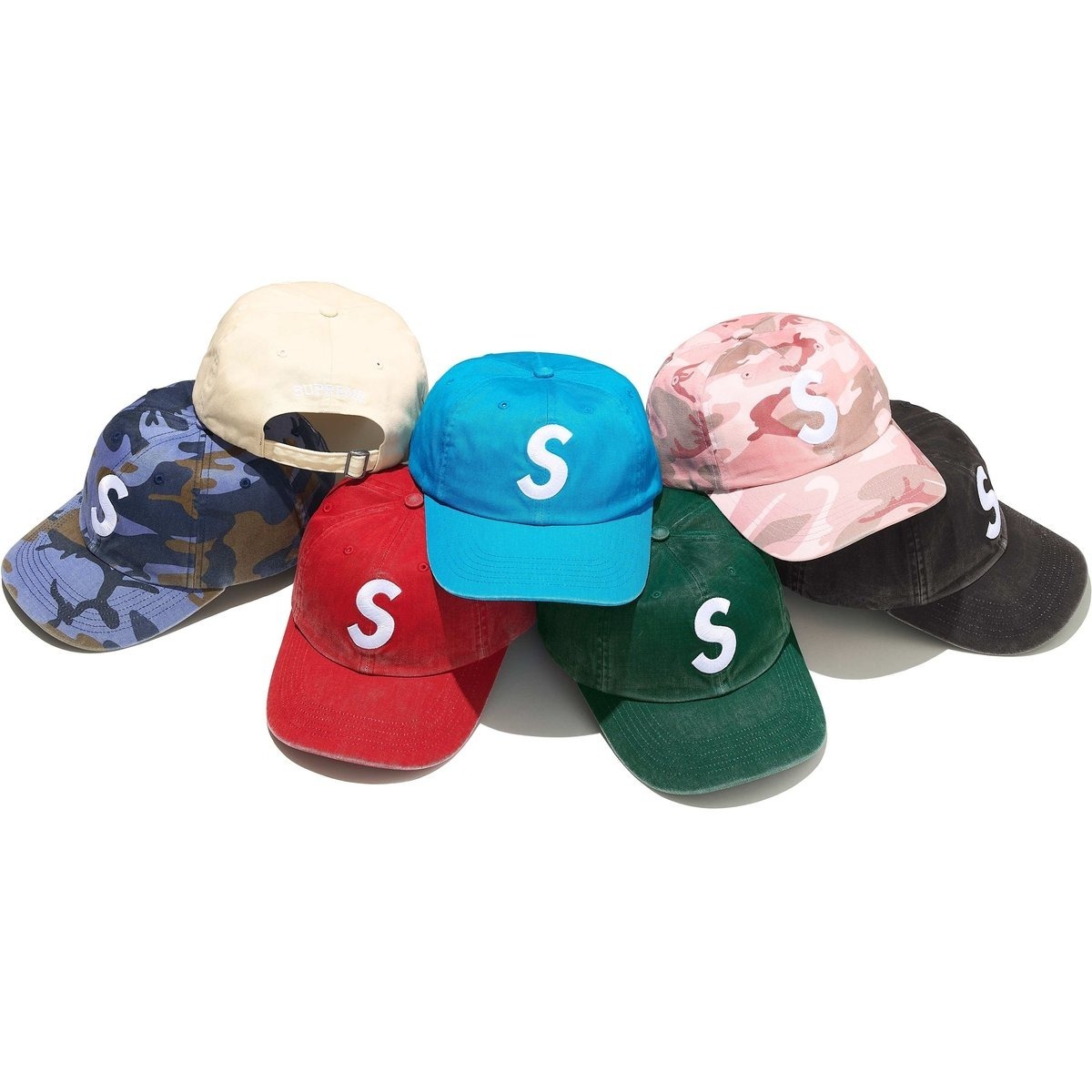 2025SS SUPREME Pigment Coated S Logo 6-Panel 水洗 六分割帽 老帽 帽子 現貨