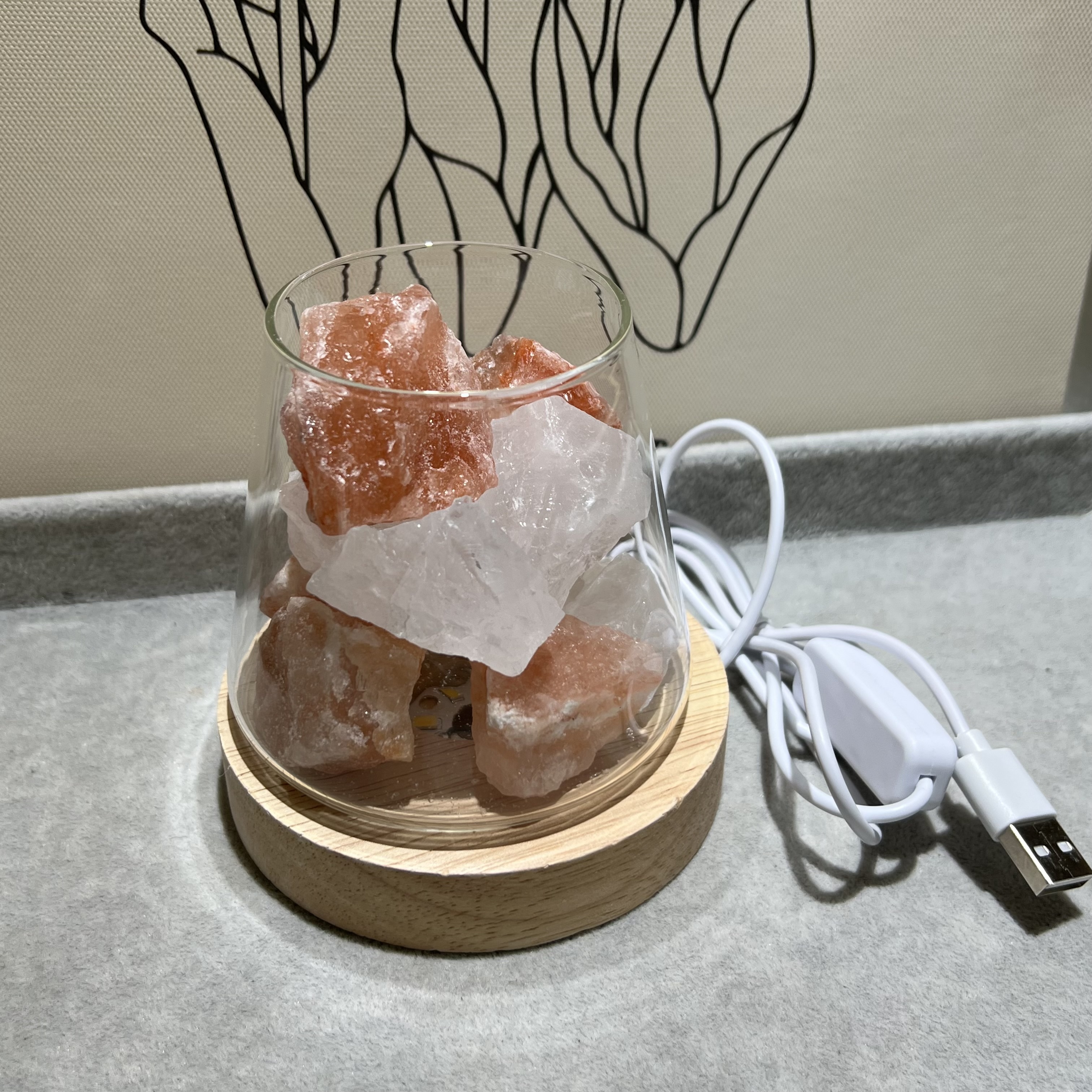 橙鹽原石拼白水晶礦香石 預定10-14日