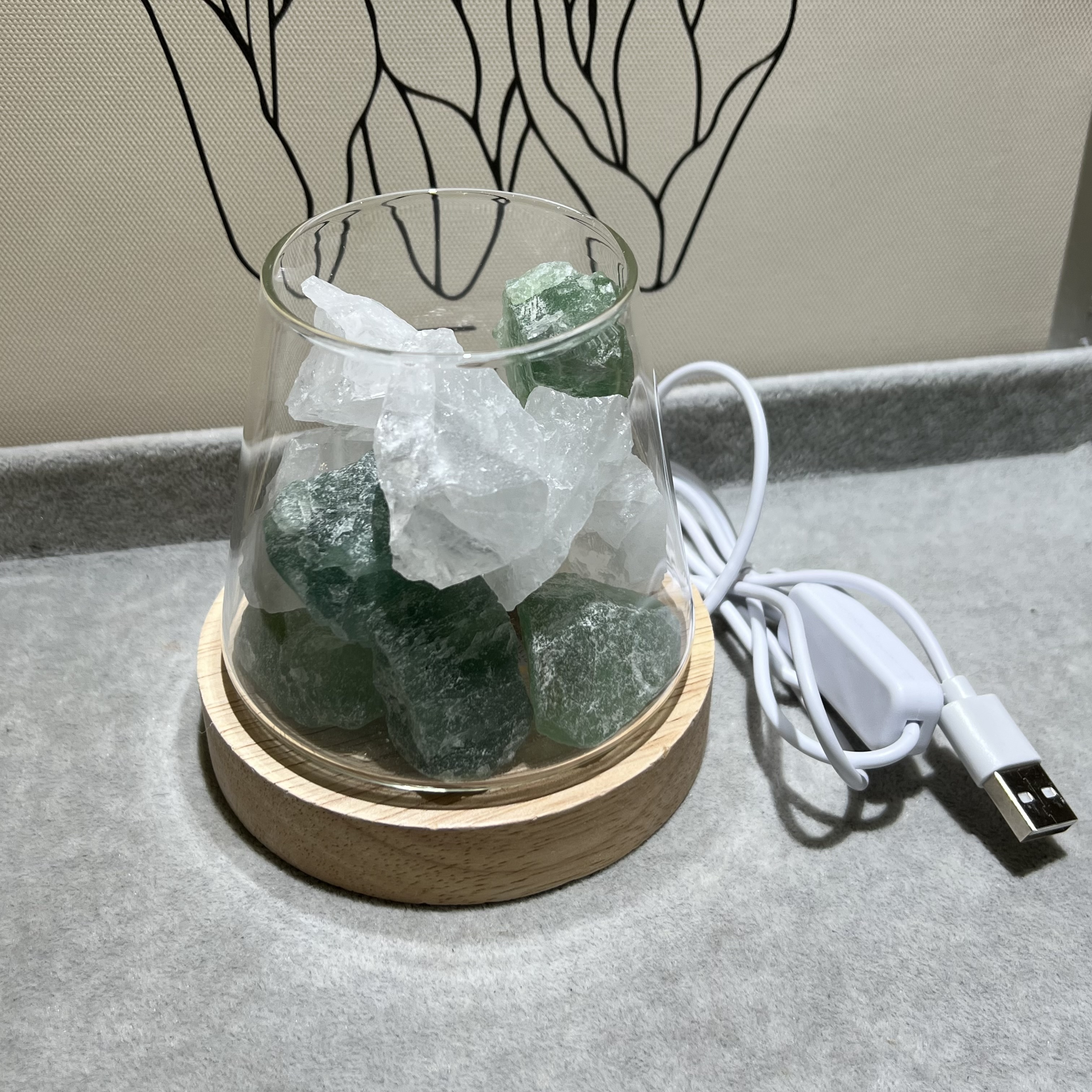 綠螢石水晶拼白水晶礦香石 預定10-14日