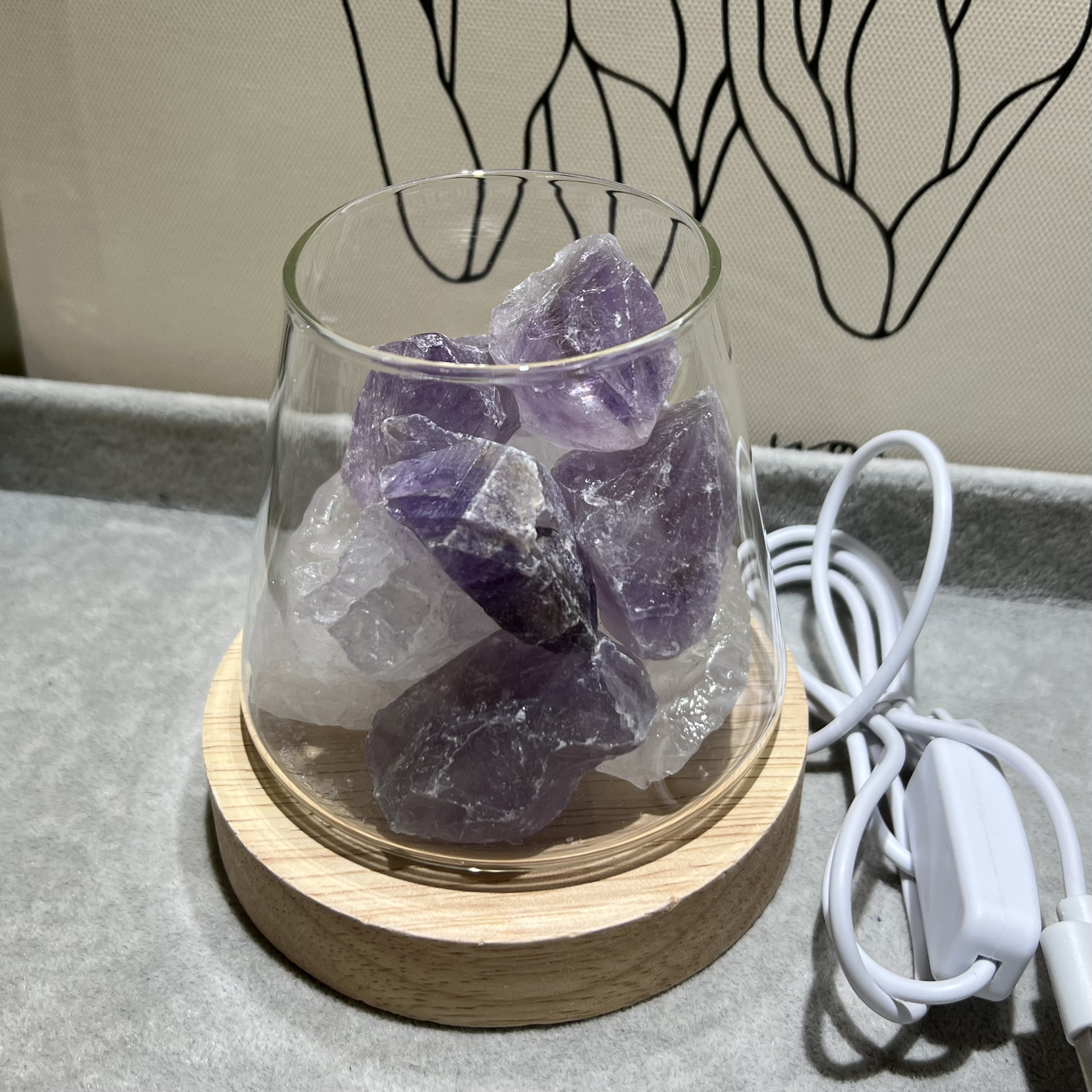 紫水晶拼白水晶礦香石 預定10-14日