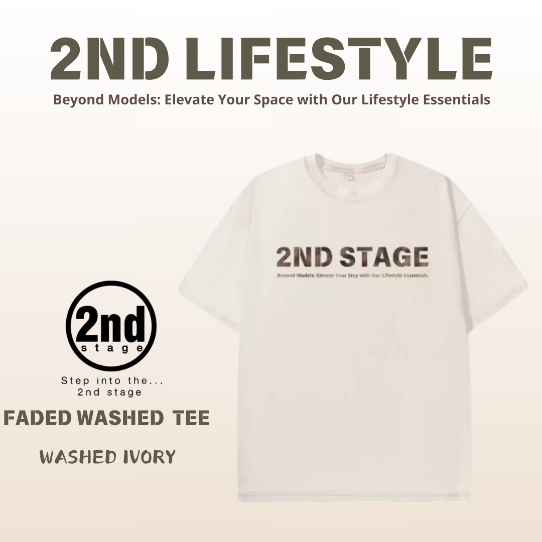 2nd FADED WASHED TEE A WASHED IVORY （洗水象牙白）