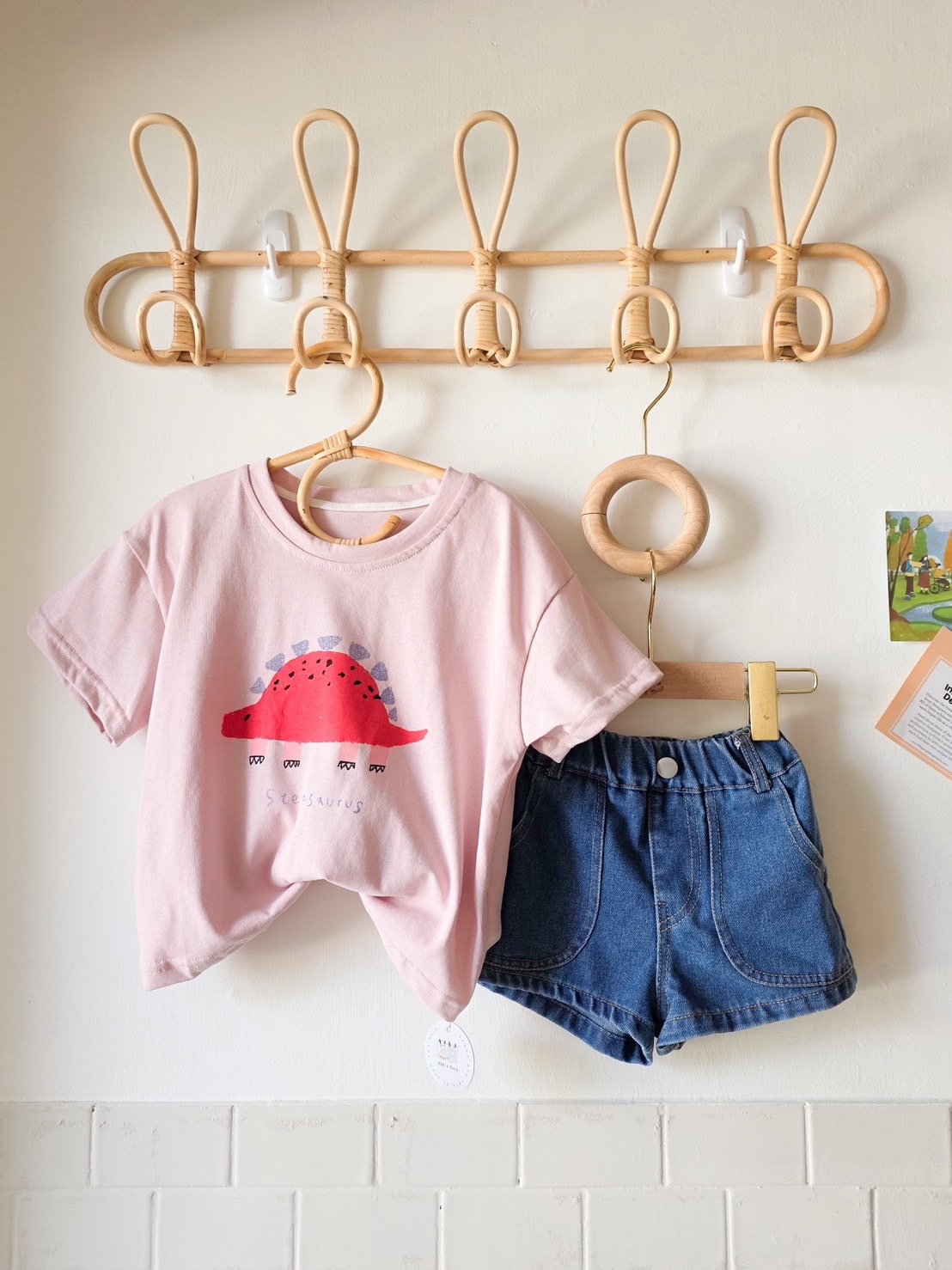 粉色恐龍 短袖上衣