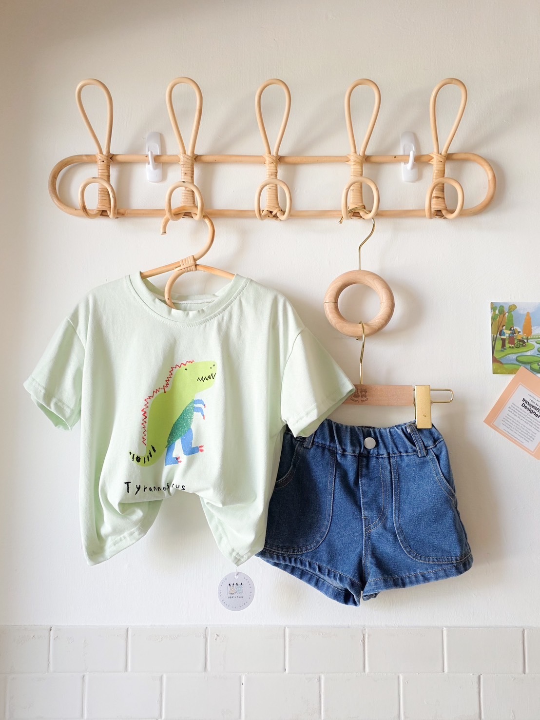 淺綠恐龍 短袖上衣