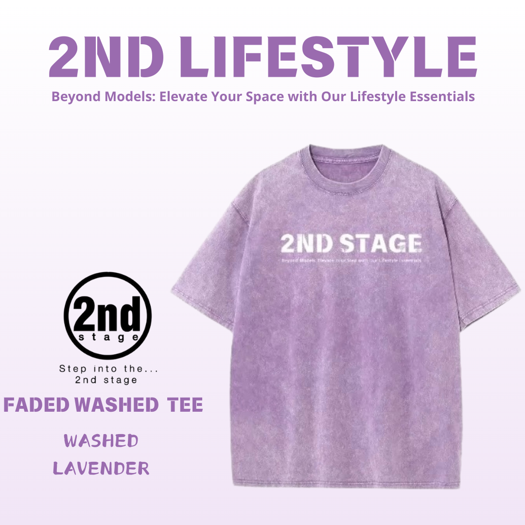 2nd FADED WASHED TEE A WASHED LAVENDER （洗水薰衣草）