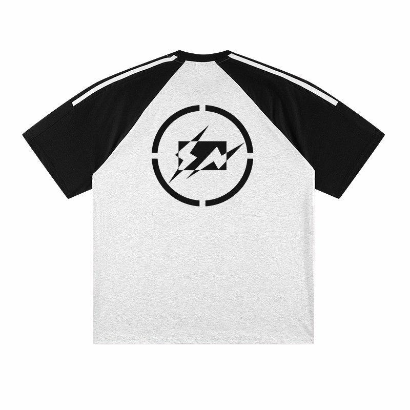 聯名 Dryworld X Fragment Design 方塊閃電 復古拼接撞色  短袖上衣 TEE FD-FYY61KT3008