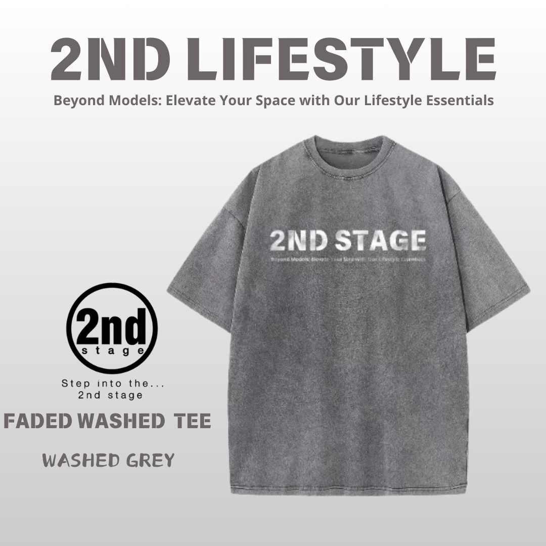 2nd FADED WASHED TEE A WASHED Grey （洗水灰）