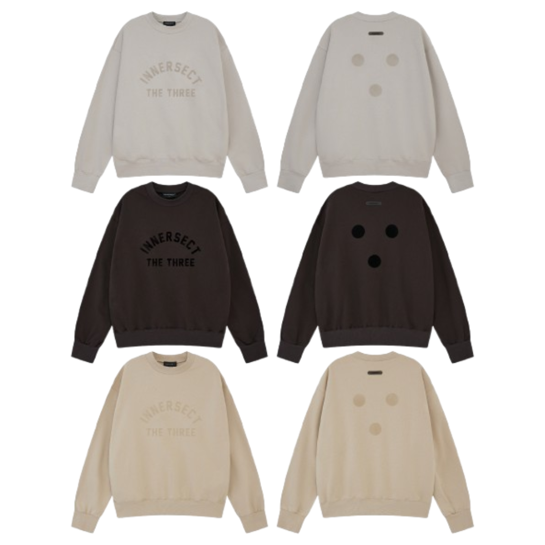 INNERSECT 三生萬物 寶寶絨 背後三點 LOGO 重磅 大學T INN24FWTHD201