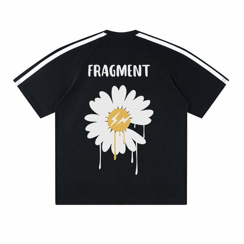 聯名Dryworld X Fragment Design GD 雛菊閃電向日葵復古滾邊短袖