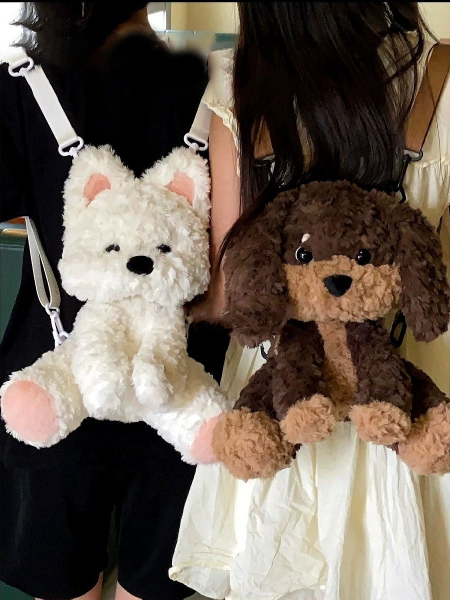 Dachshund & Westie Puppy Plush Backpack