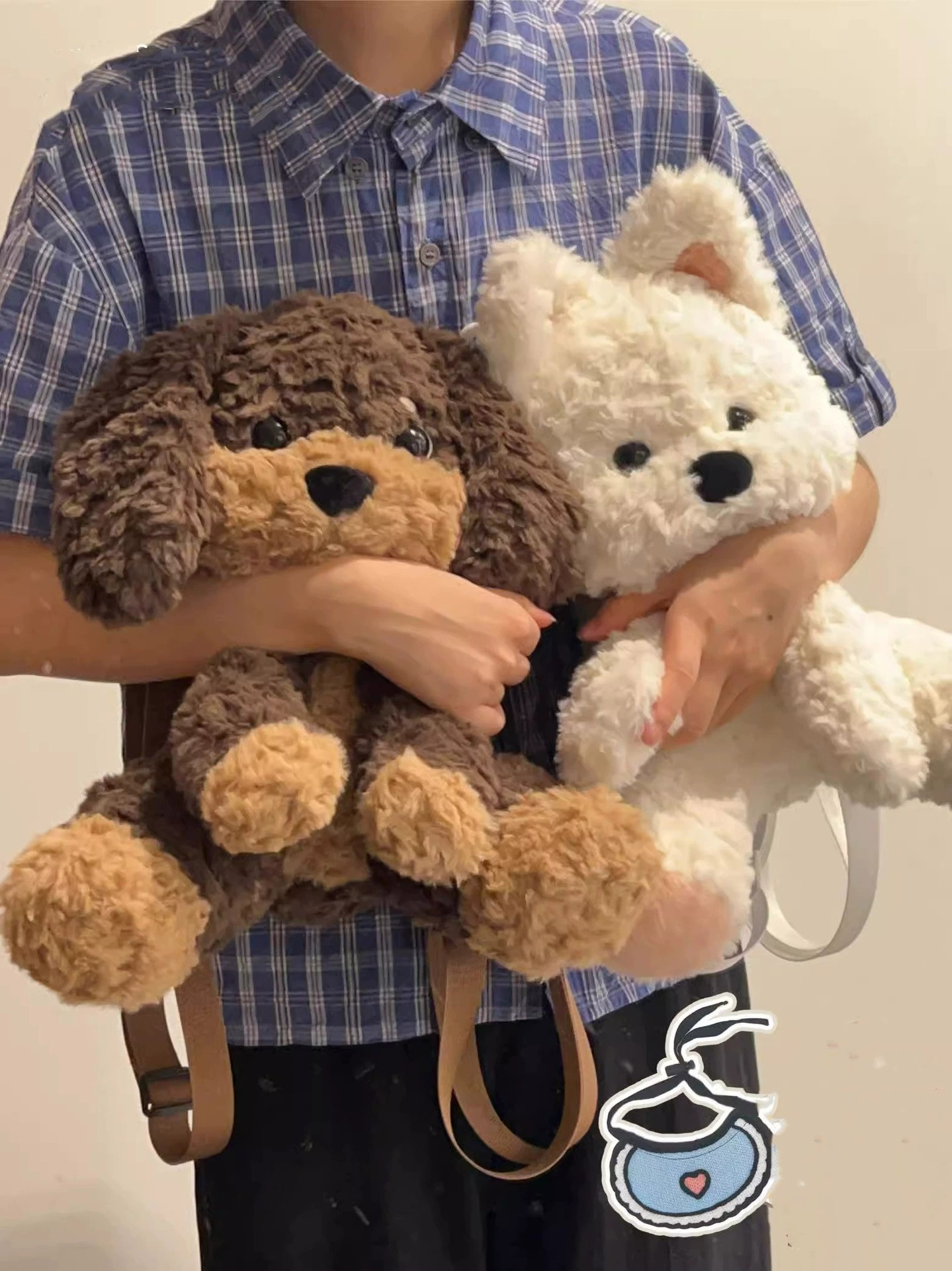 Dachshund & Westie Puppy Plush Backpack