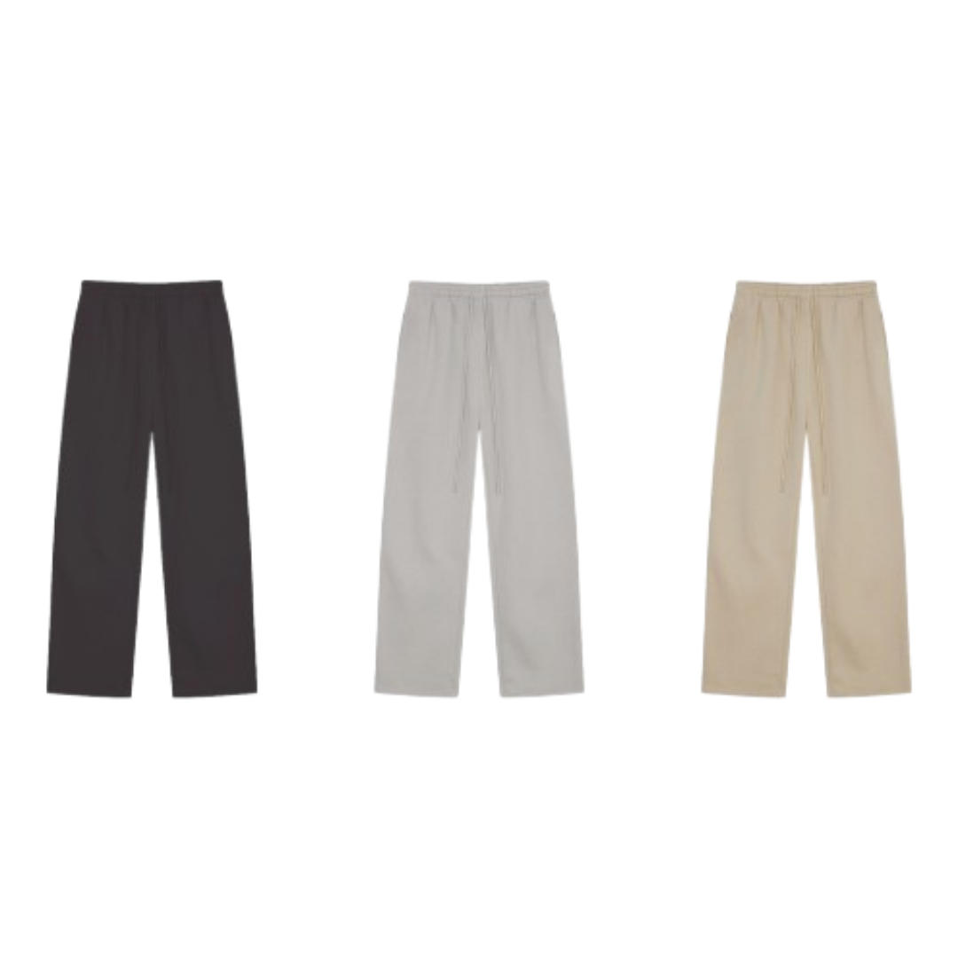 INNERSECT 三生萬物 厚磅純色 直筒微喇長褲 立體標 INN24FWBPT134