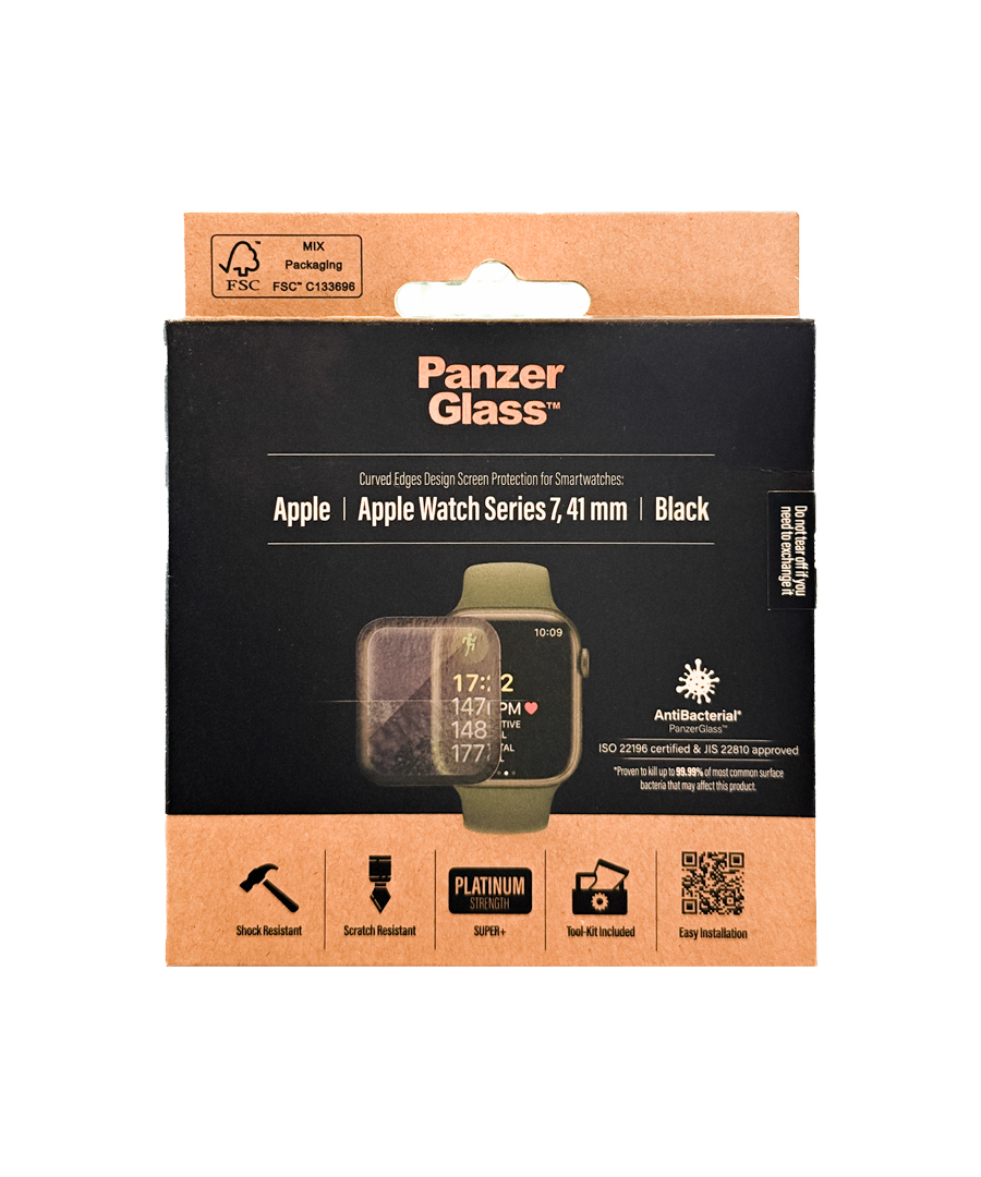 PanzerGlass｜高透鋼化曲面玻璃保護貼 Apple Watch S7 41mm