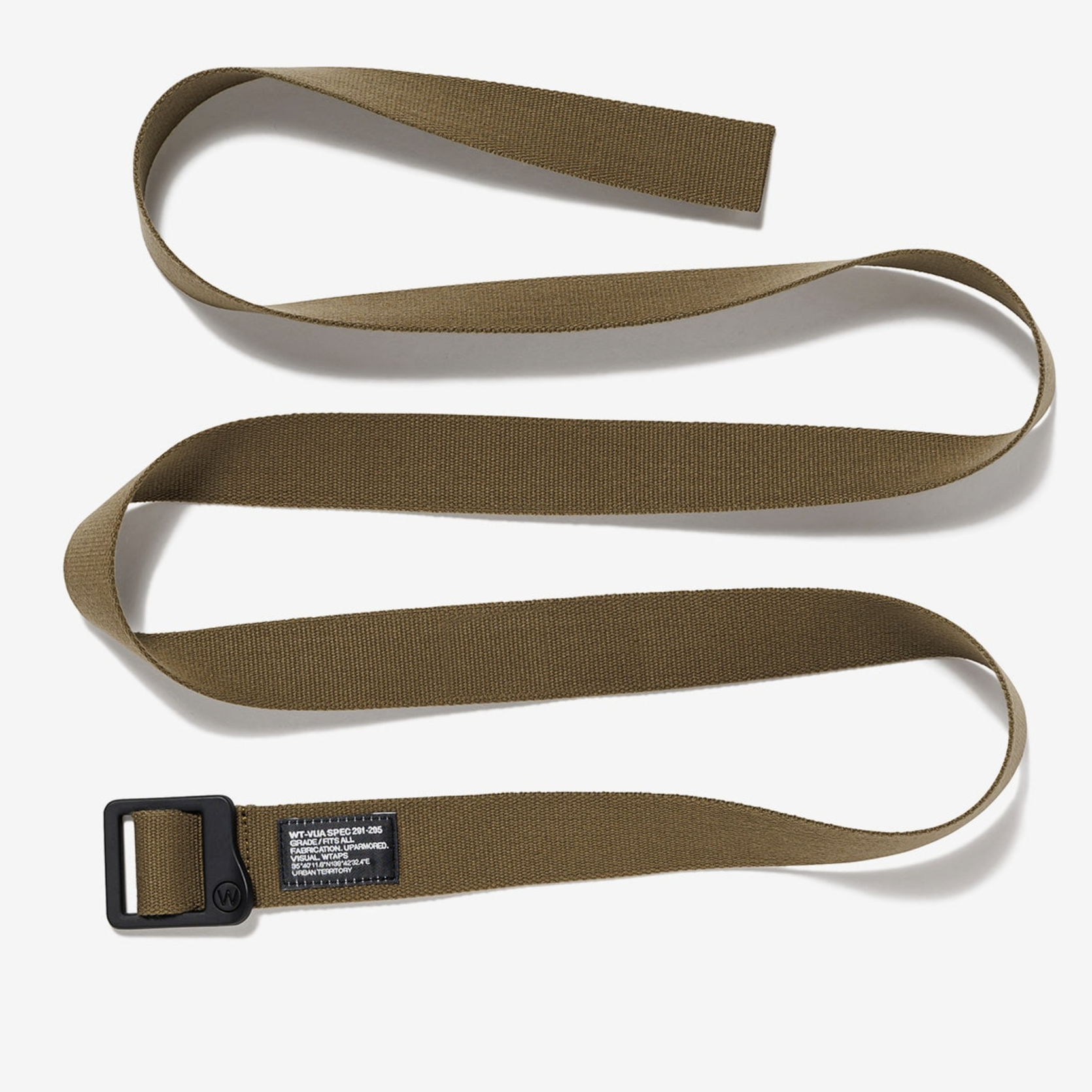 -(C018)-WTAPS WEBBING BELT LOGO 皮帶 烤漆 黑色/橄欖綠-251MYDT-AC03