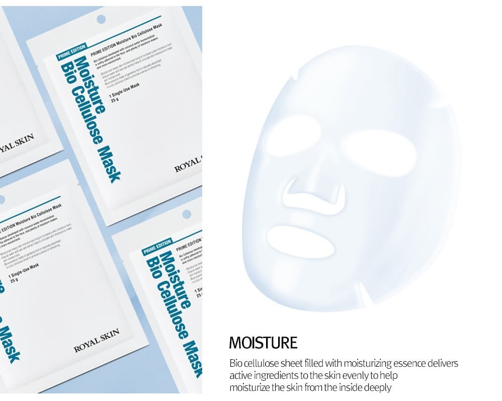 (2519)ROYAL SKIN PRIME EDITION 保濕生物纖維素面膜(5片/盒)