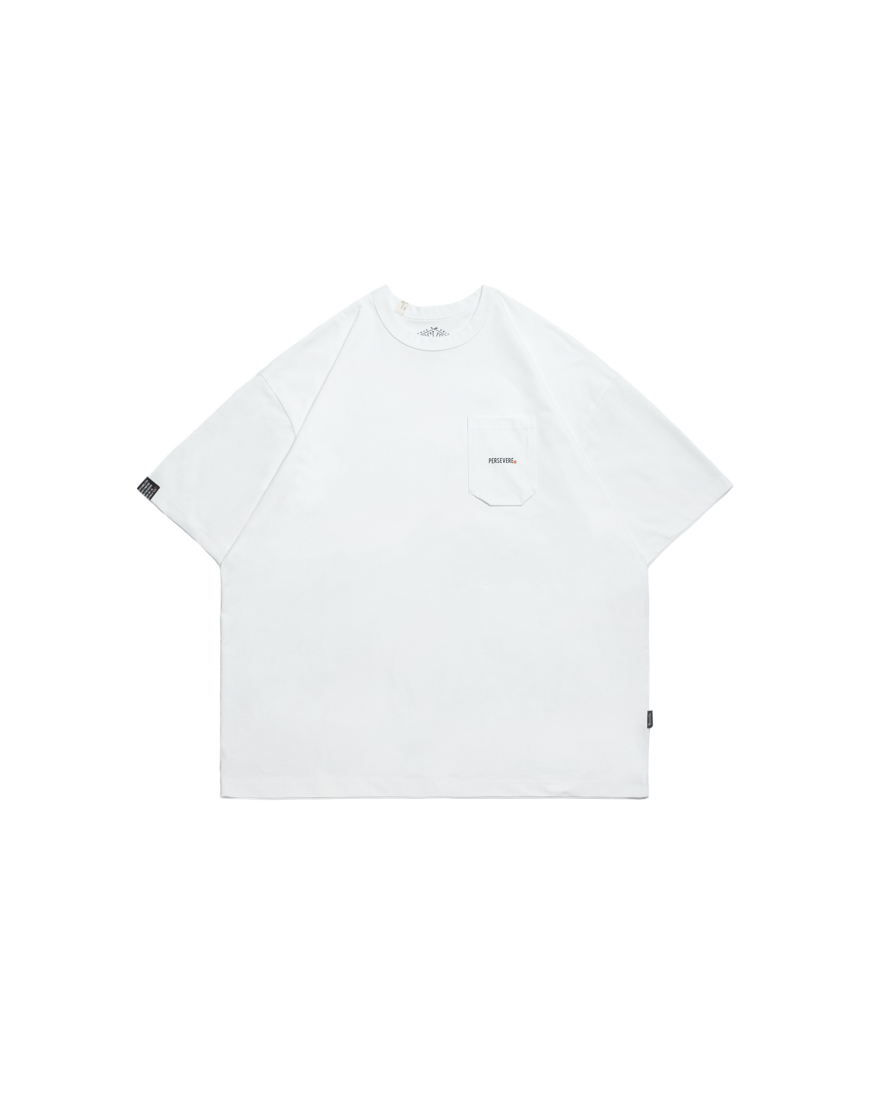 Persevere cooling hexagonal pocket classic T-shirt - WHITE